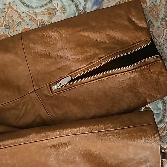 SoftLight light Brown leather jacket. Men's extra large. New never worn without. - Picture 8 of 9